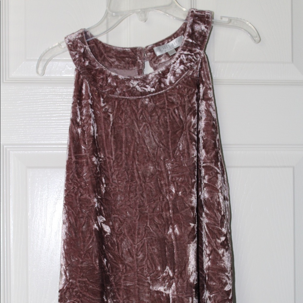 VELVET LIGHT MAROON/PURPLE HALTER TANK TOP W/ LACE
